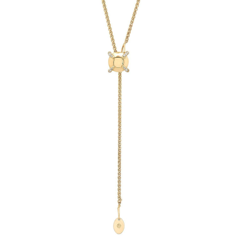 Golden Circle Bolo Necklace + White Diamonds - Conges Life