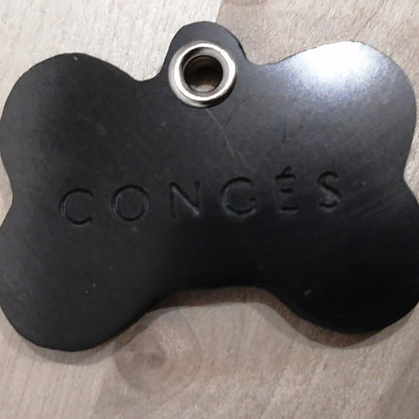 Shungite dog tag with Congés engraving - Conges Life 