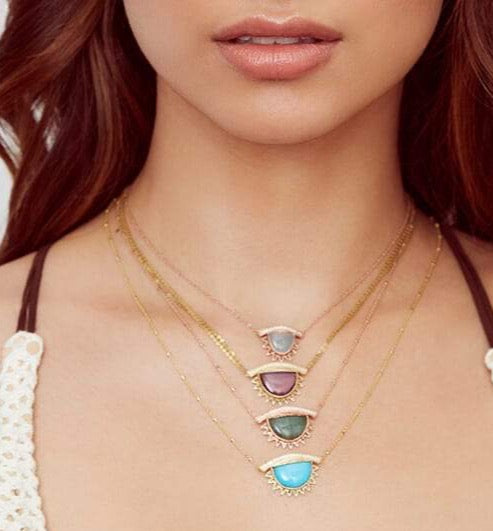 Third Eye Necklace + Turquoise - Conges Life