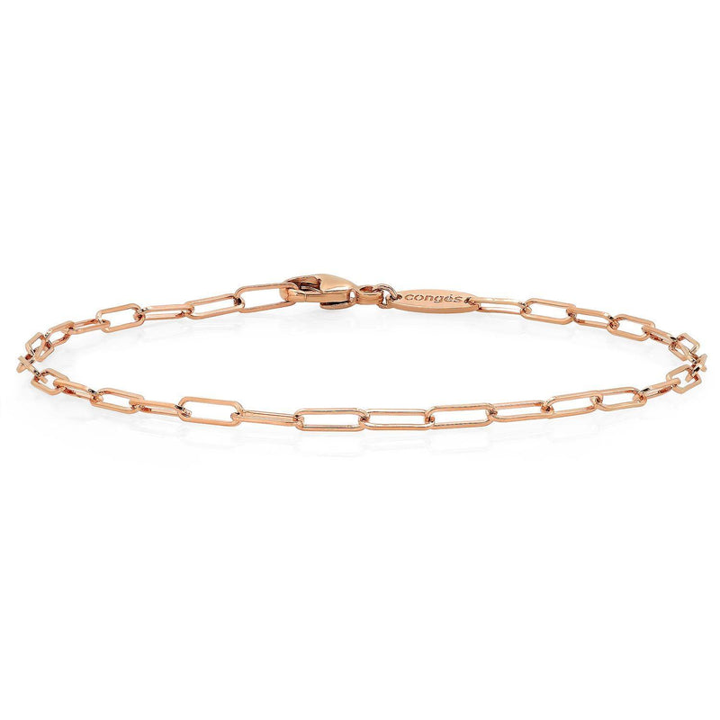 Charm Bracelet + Rose Gold Paperclip Chain - Conges Life