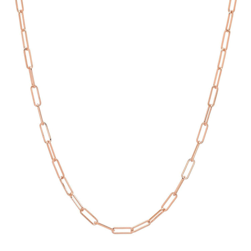 Charm Necklace + Rose Gold Paperclip Chain - Conges Life