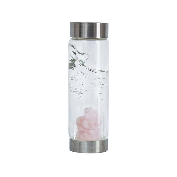 Gemstone Glass Water Bottle - Cupid's Kiss