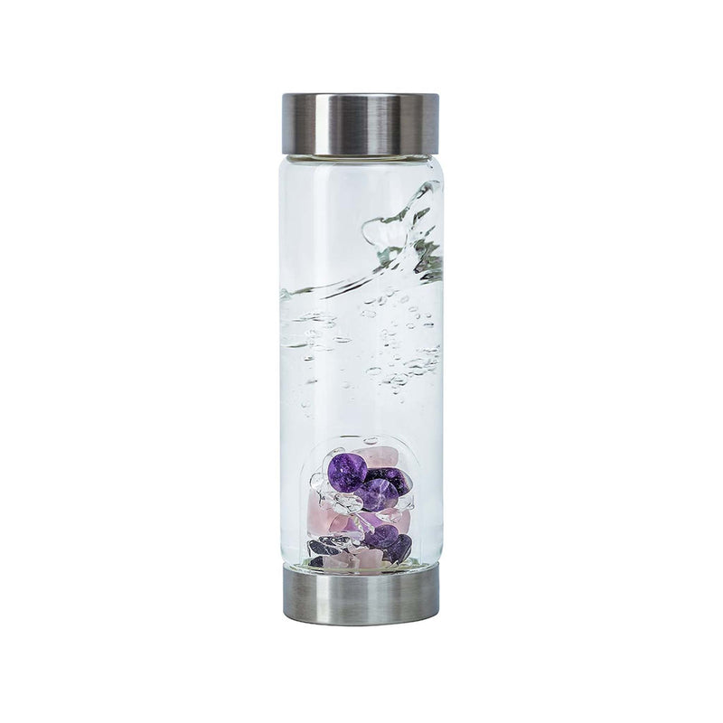 Gemstone Glass Water Bottle - Wellness