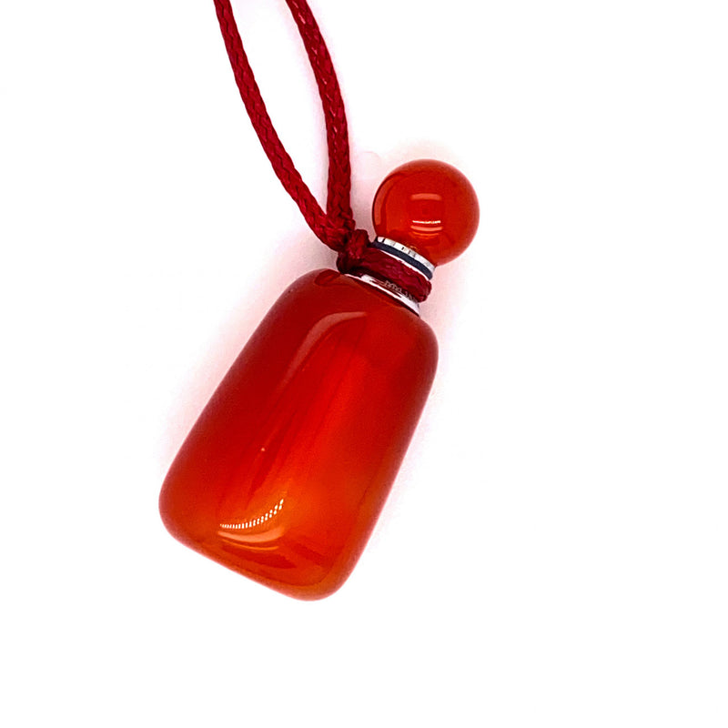 Carnelian Crystal Essential Oil Jar Necklace -  Congés Life