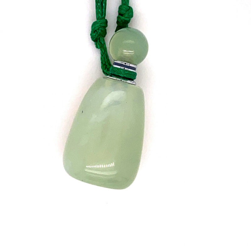 Green Jade Crystal Essential Oil Jar Necklace -  Congés Life
